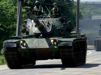 Taiwan begins 5-day military drill with tanks patrolling streets